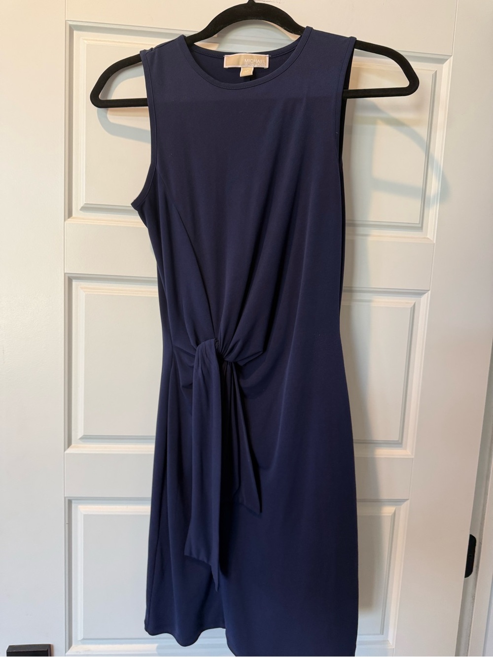 MICHAEL Michael Kors Navy Sleeveless Tie-Front Shift Dress